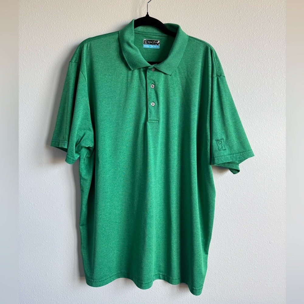 PGA Tour Men's Classic Green Collared Polo Shirt Size XXL